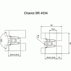 La Croisee Ds Kit de deux chariots doubles réglables pour rénovation