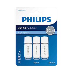 Avis Philips Pack Trio USB 2.0 32GB Snow Edition Grey