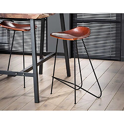 Lisa Design Kochi - lot de 4 tabourets de bar - en cuir