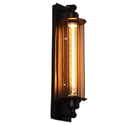 Universal American Vintage LED E27 style industriel décoratif lampe murale chevet lit spectateur apprendre balcon allée café salle à manger applique murale (pas d'ampoule) (noir) 