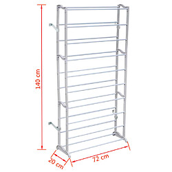 Avis vidaXL Étagère à chaussures 2 pcs