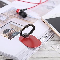 Wewoo Plaque métallique adhésive universelle pour téléphone portable 360 ° Support de rotation doigt, iPhone, iPad, Samsung, autres smartphones & tablettes rouge