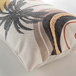 Avis Douceur D'Interieur Coussin déhoussable ALACHUA - Polycoton imprimé et jute - 30 x 50 cm - Multicolore