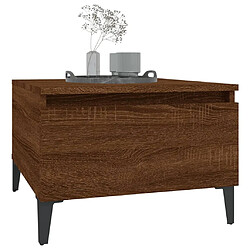 Avis vidaXL Table d'appoint Chêne marron 50x46x35 cm Bois d'ingénierie