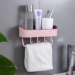 Wewoo Support de shampooing pour salle de bains téléphone portable avec étagère de douche fixée au mur rose