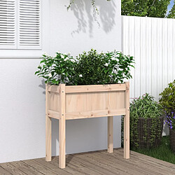 Maison Chic Jardinière,Bac à fleurs - pot de fleurs avec pieds 70x31x70 cm bois de pin massif -GKD94486