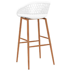 Acheter vidaXL Tabourets de bar lot de 4 blanc