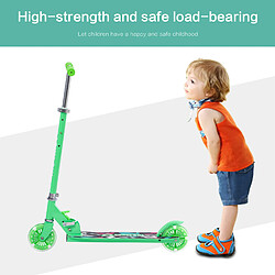 FOXSPORT Trottinette pliable pour enfants avec guidons réglables en hauteur pour filles e garcons, scooter enfants deux roues avec freins arrière(vert)