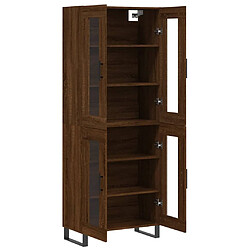 Avis vidaXL Buffet haut Chêne marron 69,5x34x180 cm Bois d'ingénierie