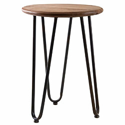 Aubry Gaspard Table ronde en bois et métal Filae.