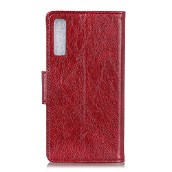 Avis Etui en PU rupture de nappa rouge pour votre Samsung Galaxy A7 (2018)