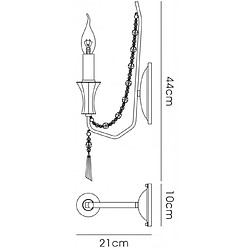 Luminaire Center Applique murale Armand Chrome poli 1 ampoule 44cm