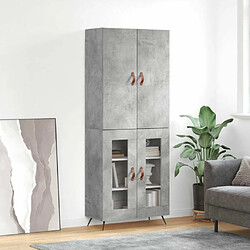 Maison Chic Buffet,Meuble de Rangement,commode pour salon,Cuisine Gris béton 69,5x34x180 cm Bois d'ingénierie -MN80231