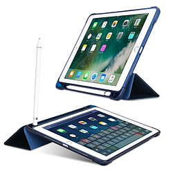 Wewoo Étui en cuir à rabat texturé Litchi pour iPad Pro 9.7 (2017) / Pro 9.7 (2018) / Air2 / Air, avec support à trois rabats et logements pour stylo (Noir)