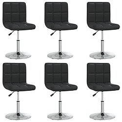 vidaXL Chaises à manger lot de 6 noir similicuir