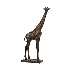 Mes Objet déco girafe 33x15x73 cm en polyrésine marron