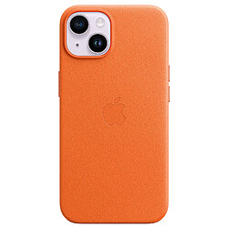 Avis Coque en cuir avec MagSafe pour Apple iPhone 14 Orange