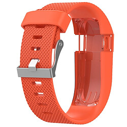 Wewoo Bracelet pour montre connectée Dragonne réglable en couleur unie FITBIT Charge / HR Orange 