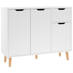 Maison Chic Buffet,Meuble de Rangement,commode pour salon,Cuisine Blanc 90x30x72 cm Bois d'ingénierie -MN93349