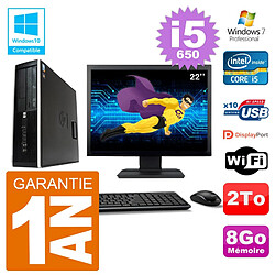 PC HP Compaq 8100 SFF Ecran 22" i5-650 RAM 8Go Disque 2To Graveur DVD Wifi W7 · Occasion 