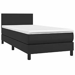 Avis Sommier à lattes et LED,Cadre à lattes de lit avec matelas pour Adulte Noir 90x200 cm -MN20362