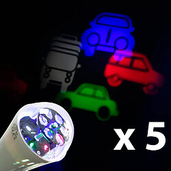 Lot 5 Ampoules LED E27 projection motifs voitures Eclairage enfants