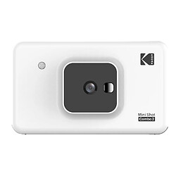 KODAK Mini Shot Combo 2 C210 - Appareil Photo Instantané (Format 5,3 x 8,6 cm - 2,1 x 3,4 '', Écran LCD 1,7'', Bluetooth, 8 photos incluses)- RECONDITIONNE - Blanc 