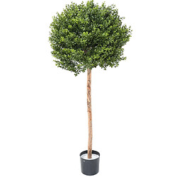 Pegane Plante artificielle haute gamme Spécial extérieur / Buis Artificiel coloris vert - Dim : 110 x 50 x 50 cm