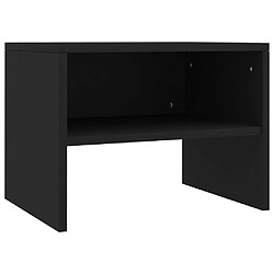 vidaXL Table de chevet Noir 40x30x30 cm Bois d'ingénierie