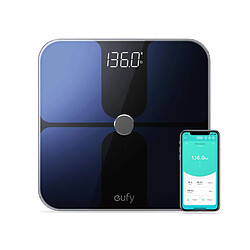 Universal Eufy by, compteur intelligent avec Bluetooth, balance de graisse, balance de salle de bains numérique sans fil, 12 mesures, poids/graisse corporelle/IMC, analyse de la composition du corps, noir/blanc, lbs/kg/st