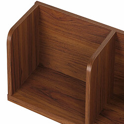 Acheter Mendler Etagère murale HWC-M48, Etagère suspendue Etagère en bois flottante, 3 compartiments en bois massif de manguier 20x120x21cm ~ aspect noyer