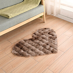 LUUCOZK Tapis moelleux en fausse fourrure tapis Shaggy pour chambre à coucher salon-cravate teintée-70 x 90cm 