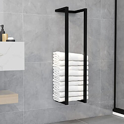 Maison Chic Porte-serviette mural,Étagère pour serviettes,Barre porte-serviett pour salle de bain Noir 25x20x95 cm Fer -GKD69589