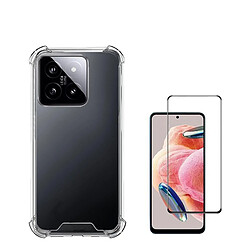 Superprotect Housse anti-choc kit de couverture + film en verre trempé à couvercle complet 5D Phonecare pour Xiaomi 14 - Transparent