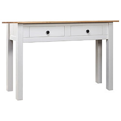 Maison Chic Table console | Meuble d'entrée | Table d'appoint Blanc 110x40x72 cm Pin solide Gamme Panama -GKD48624