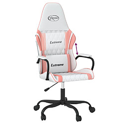 vidaXL Chaise de jeu Blanc et rose Similicuir pas cher