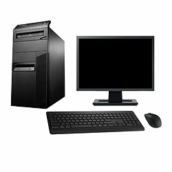 PC Tour Lenovo M93p Ecran 19" Intel G3220 RAM 16Go SSD 480Go Windows 10 Wifi - Occasion