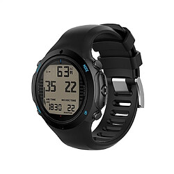 Wewoo Bracelet pour montre connectée en silicone avec Smartwatch Suunto D6i Noir 