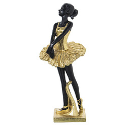 Avis Figurine Décorative Alexandra House Living Noir Doré Acrylique Plastique Mélamine Ballerine 12 x 11 x 27 cm