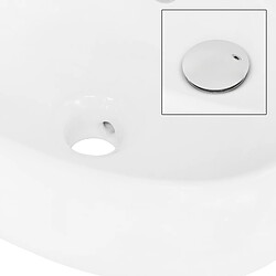 Acheter ML-Design Vasque blanc en céramique mural/à poser robinetterie à droite lavabo 430x280 mm