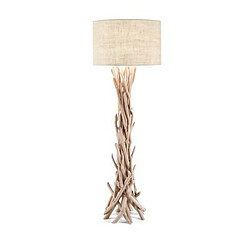 Ideal Lux Lampadaire à 1 lumière marron, beige avec abat-jour, E27