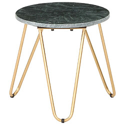 vidaXL Table basse Vert 40x40x40 cm Pierre véritable et texture marbre pas cher