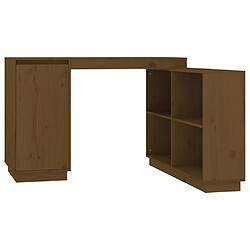 Maison Chic Bureau solide,Table de travail,Bureau d'ordinateur Marron miel 110x50x75 cm Bois massif de pin -GKD77284