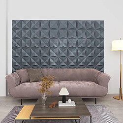 vidaXL Panneaux muraux 3D 12 pcs 50x50 cm gris origami 3 m² 