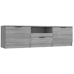 Maison Chic Meuble TV scandinave gris - Banc TV pour salon Sonoma 140x35x40 cm Bois d'ingénierie -MN80612