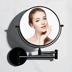 Universal Salle de bains installation murale miroir miroir maquillage miroir maquillage salle de bains noir miroir beauté loupe pliante sans perçage installation |