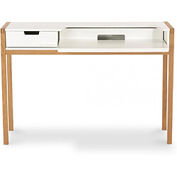 ICONIK INTERIOR Bureau en bois style scandinave Blanc