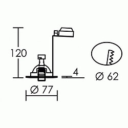 spot encastré - rond - aric fixo - gu5.3 - blanc - sans lampe - aric 4854