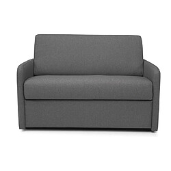 Vente-Unique Fauteuil convertible express en tissu gris anthracite - Couchage latte large 70 cm - NADOA