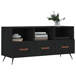 Avis Maison Chic Meuble TV scandinave - Banc TV pour salon noir 102x36x50 cm bois d'ingénierie -MN29689